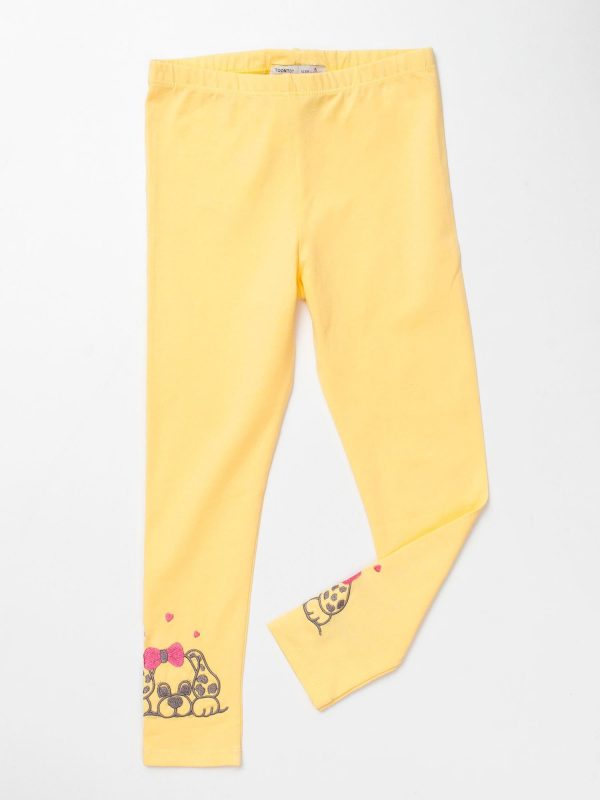 Wholesale Yellow Cotton Leggings For Girl