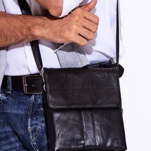 Wholesale Black Men's Bag with Detachable Strap