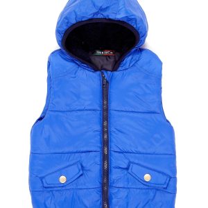 Wholesale Cobalt Hooded Girls' Vest