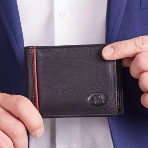 Wholesale Black Leather Wallet With RFID System