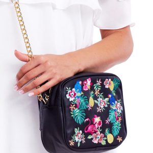 Wholesale Black bag with exotic embroidery