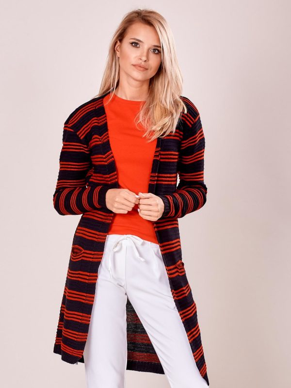 Wholesale Black open stripe sweater