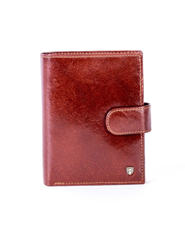 Wholesale Brown Leather Snap Wallet