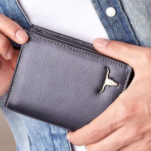 Wholesale Men's wallet leather black