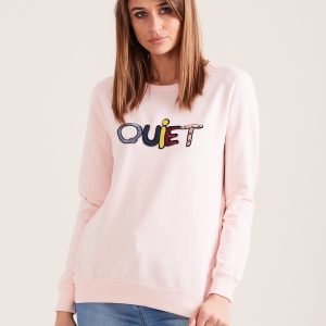 Wholesale Pale pink sweatshirt QUIET