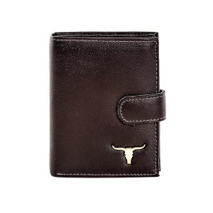 Wholesale Black Leather Wallet with Snap Closure