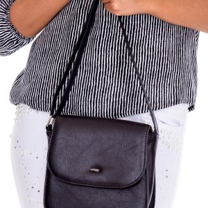 Wholesale Black Eco Leather Messenger Bag