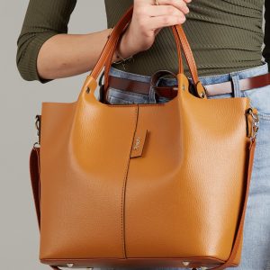 Wholesale Camel Leather Handbag