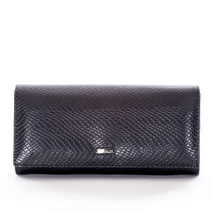 Wholesale Black wallet with animal skin motif