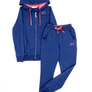 Wholesale Navy blue sweatshirt set for girl sweatshirt and pants