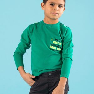 Wholesale Green blouse for boy with print