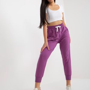 Wholesale Purple basic sweatpants with pockets