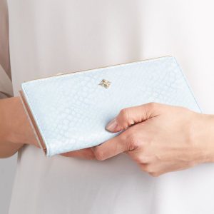 Wholesale Blue wallet with delicate pattern