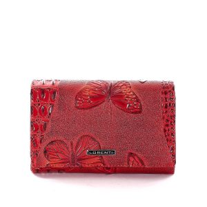 Wholesale Red wallet in embossed animal patterns