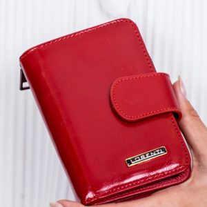 Wholesale Women's Red Leather Wallet with Flip