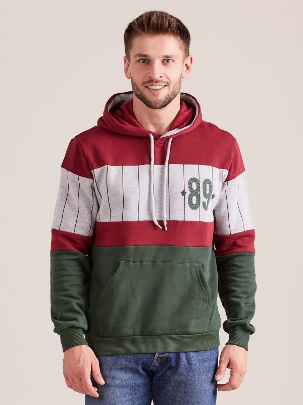 Wholesale Hoodie for man with hoodie burgundy