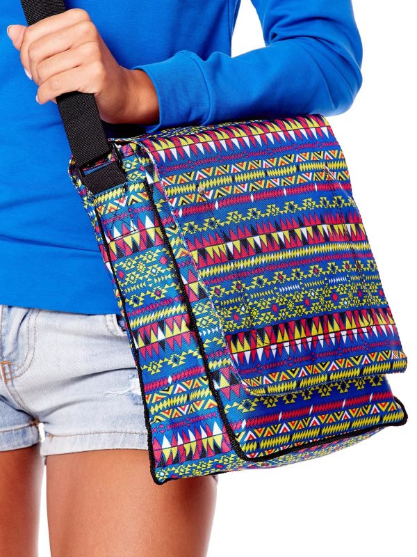 Wholesale Blue and yellow bag in Aztec patterns