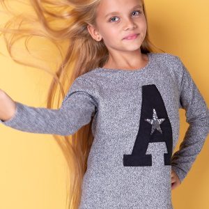 Wholesale Black sweatshirt for girl with letter