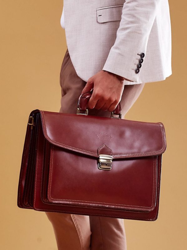 Wholesale Brown Leather Men's Briefcase Bag