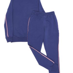 Wholesale Dark blue sweatshirt set for girl pants and sweatshirt