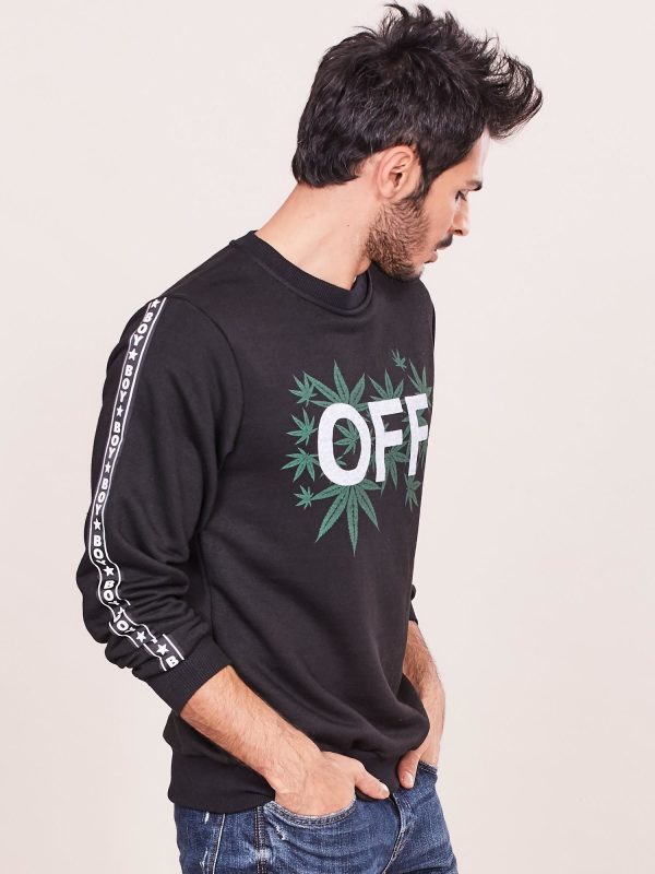 Wholesale Black sweatshirt for men with print