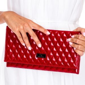 Wholesale Red quilted clutch