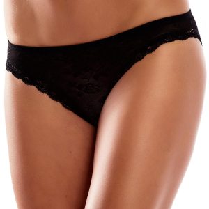 Wholesale Black Cotton Lace Panties