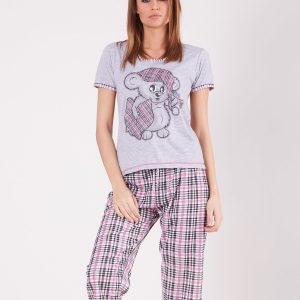 Wholesale Grey and Pink Checkered Pyjamas