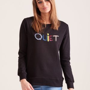 Wholesale BLACK SWEATSHIRT QUIET