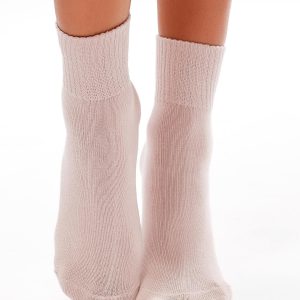 Wholesale FULLOFF POWDERED PINK SOCKS WITH GOLD HEART