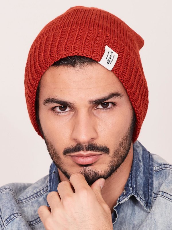 Wholesale Orange Men's Winter Hat