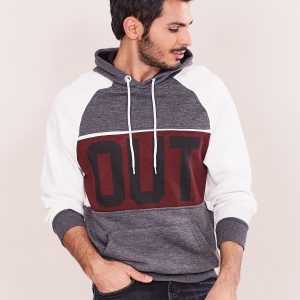 Wholesale Dark Grey Hooded Sweatshirt for Men