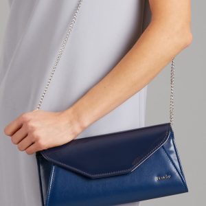 Wholesale Navy blue eco leather clutch