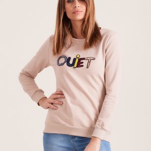 Wholesale BEIGE SWEATSHIRT QUIET