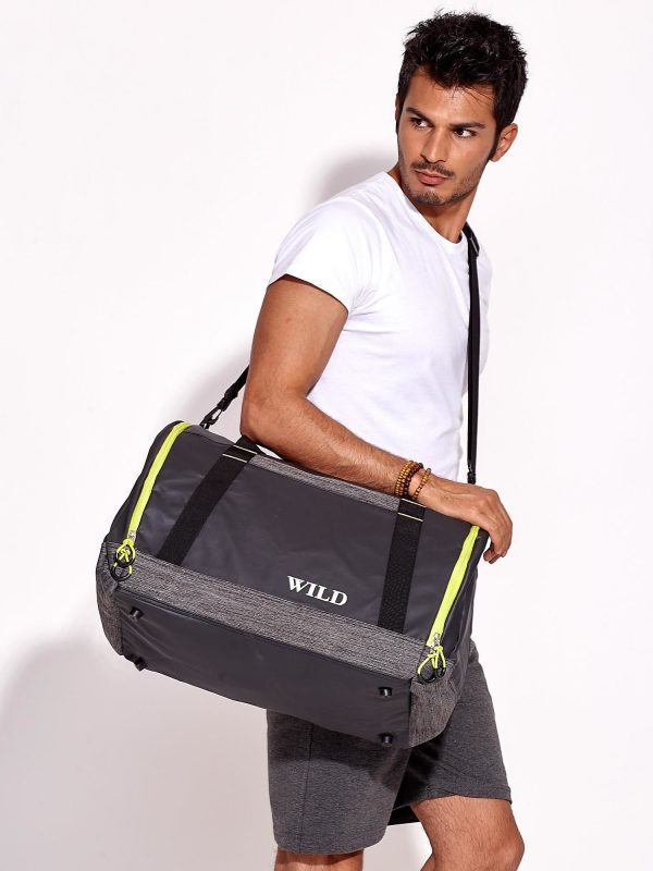 Wholesale Dark Grey Men's Sports Bag