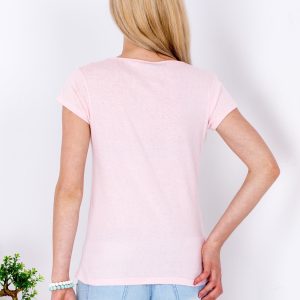 Wholesale Pink t-shirt with boho print