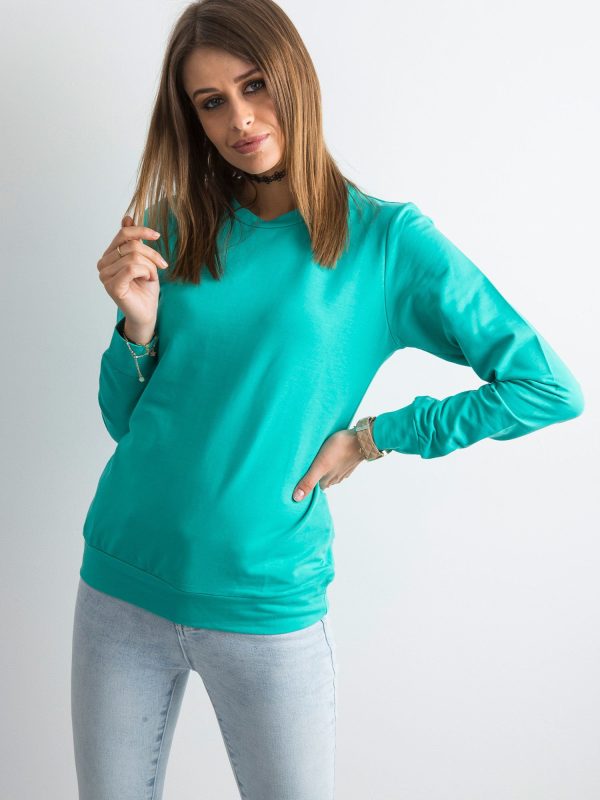 Wholesale Green sweatshirt for women basic