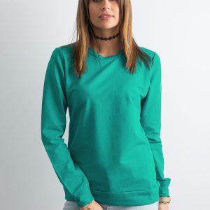 Wholesale Dark green sweatshirt for women basic