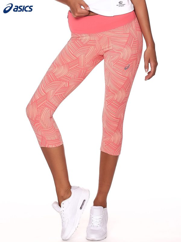 Wholesale ASICS Pink-Peach Patterned Sports Leggings