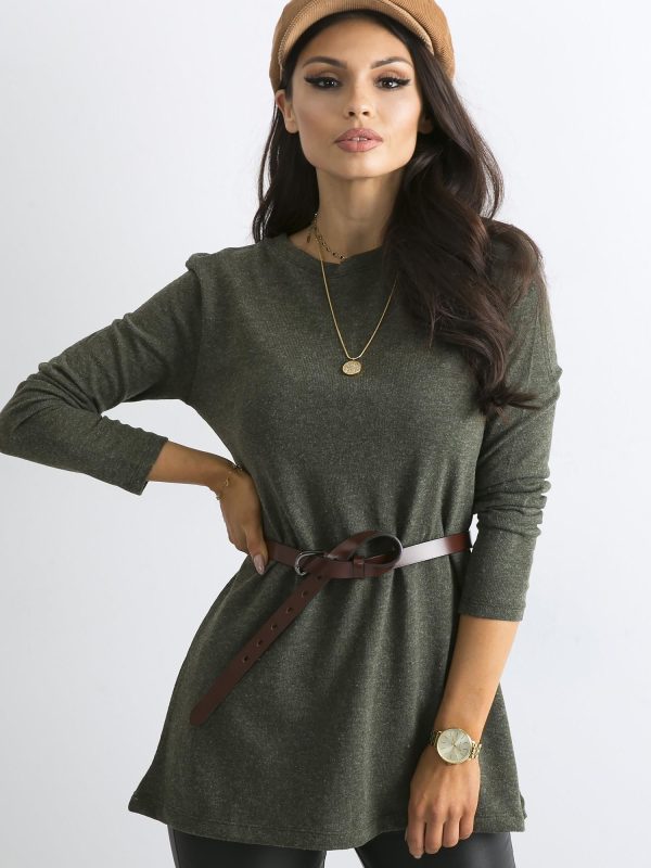 Wholesale Khaki knitted tunic