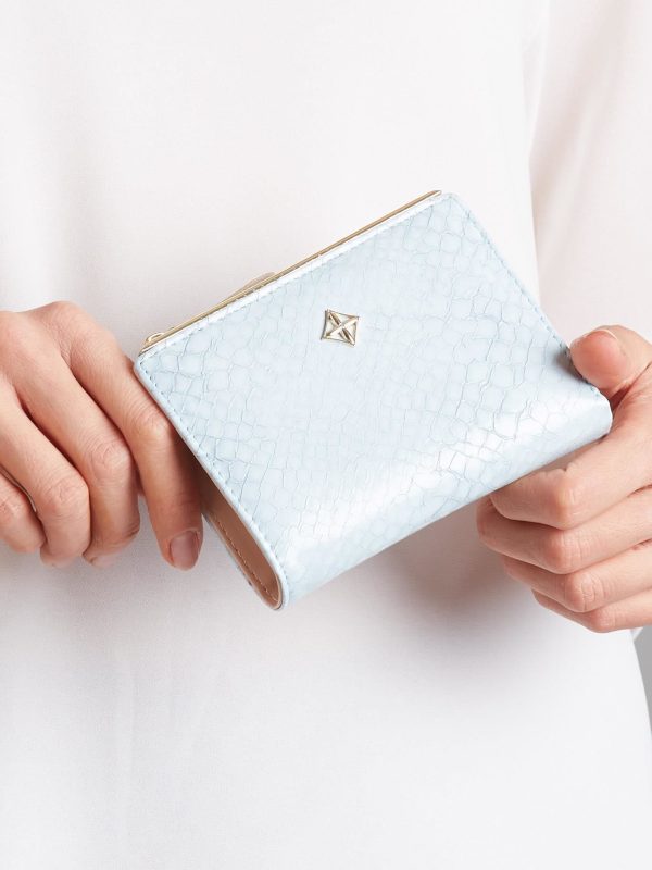 Wholesale Blue small wallet with delicate pattern