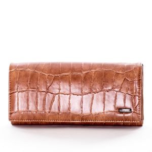 Wholesale Brown wallet with animal skin motif