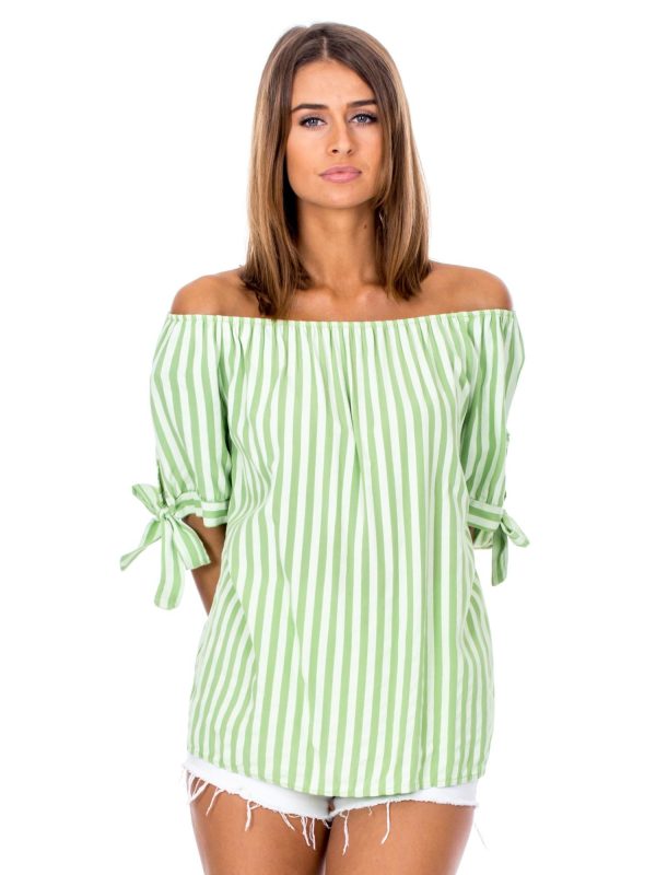 Wholesale Green spanish girl striped