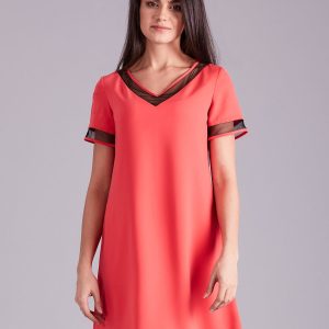 Wholesale Coral Trapezoidal Dress