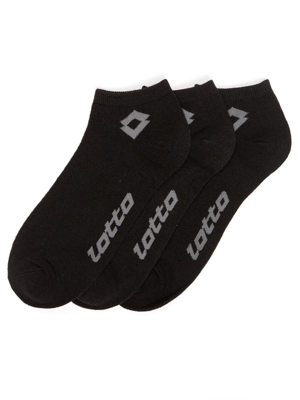 Wholesale LOTTO Black Men's Socks 3-Pack