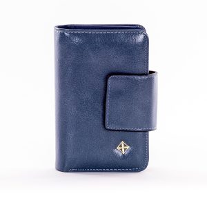 Wholesale Dark Blue Women's Wallet with White and Magnet Clasp