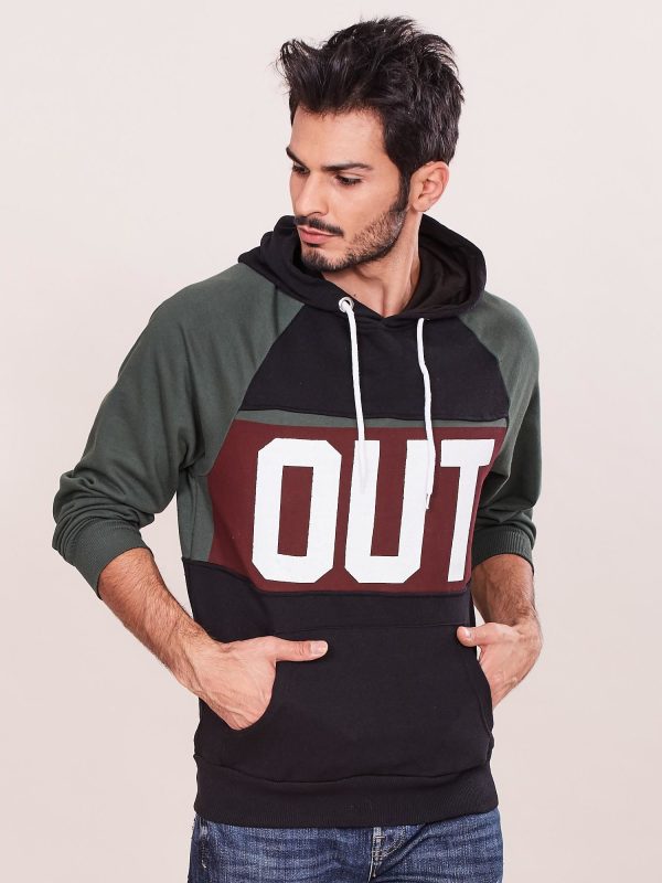 Wholesale Black hooded sweatshirt for men