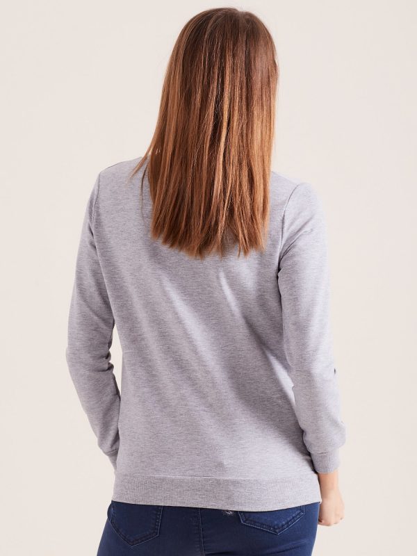 Wholesale Light grey sweatshirt QUIET