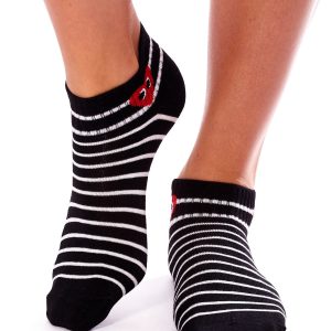 Wholesale Black striped foot socks