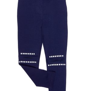 Wholesale Leggings for girls navy blue with applique